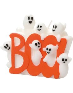Boo! Stearinlys med Spøkelser 9x11 cm