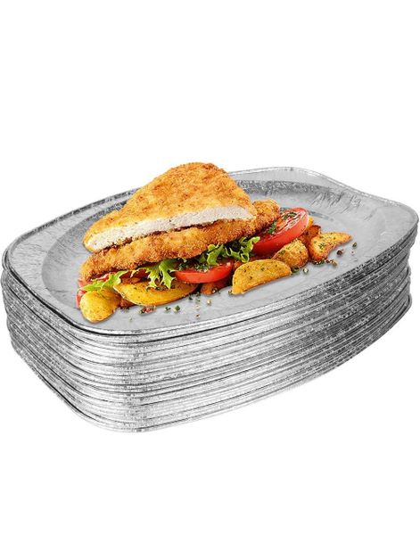2 stk Serveringsfat i Aluminium 35,2 x 24,7 cm