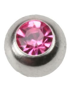 Glitrende Rose - 4 mm Stålkule til 1,2 mm stang