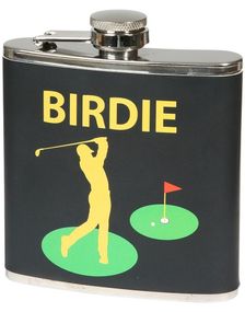 Lommelerke med Golfmotiv i Rustfritt Stål 11x9,5 cm