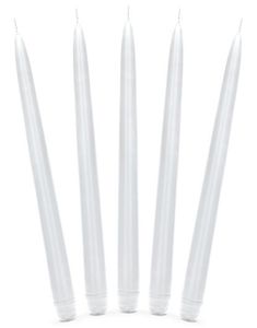 10 stk Hvite Kronelys 24 cm