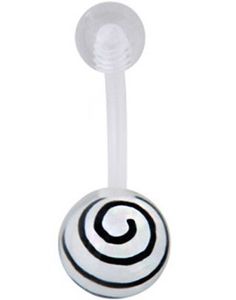 Hypnotize Me Navlepiercing - Hvit/Svart