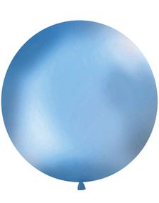 BLÅ Pastellfarget Rund JUMBO Ballong 1 meter