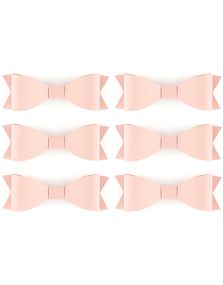 6 stk Pudderrosa DIY Sløyfer 9x3 cm