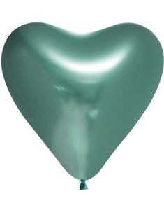 6 stk 30 cm - Glossy Grønne Hjerteballonger