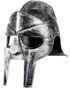 Svart og Grå Gladiatorhjelm