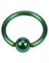 Metallic Grønn Ball Closure Ring Piercing