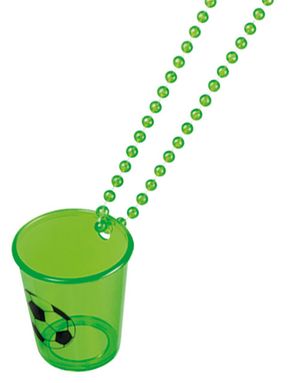 Grønt Shotglass m/Perlekjede - Fotballparty