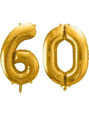 60 år ballonger - 86 cm gull
