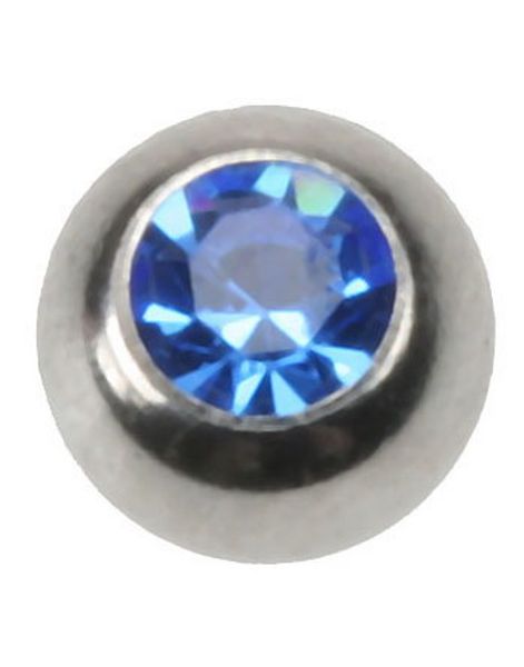 Big Blue Stone - 8 mm Stålkule til 1,6 mm Stang - NB! Sidehull