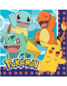 16 stk Servietter 33x33 cm - Pokémon Fest