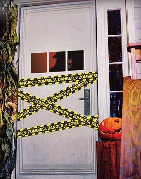 Danger! Zombies - Sperrebånd i Plast 6 meter