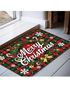 Merry Christmas Dørmatte - 60×40 cm