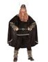 Svart Komplett Vikingkostyme med Hatt