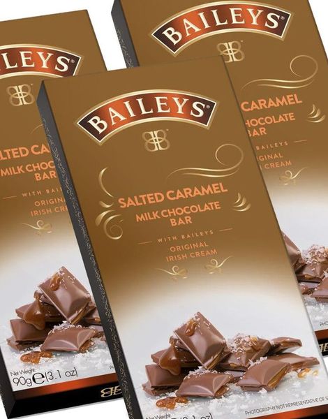 15 stk Baileys Salted Caramel Melkesjokoladeplate - Hel eske 1350 gram