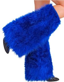 Blå - Plysj Leggvarmere