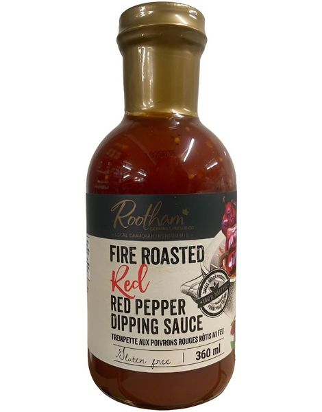 Rootham's Gourmet Fire-Roasted Red Pepper Dipping Sauce - Sterk Dip/Saus med Forskjellige Chilier 360 ml (Canada)