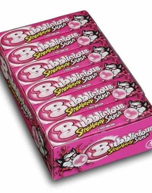 18 stk Bubblicious Strawberry Splash Tyggegummi 38g - Hel Eske