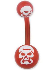 Demon Rød Navlepiercing