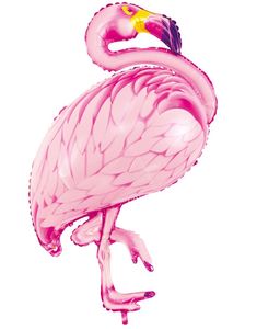 Rosa Flamingo-Formet Folieballong 70x121 cm