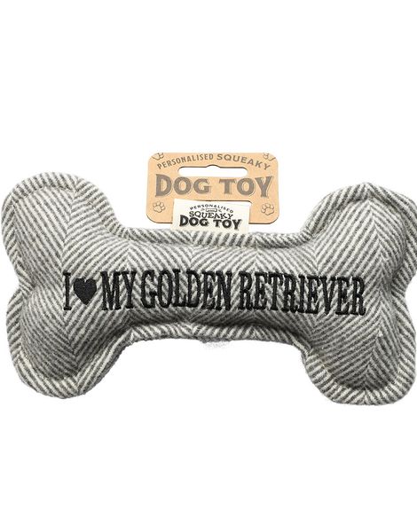 I Love My Golden Retriver - Leketøy for Hund med Lyd - 20 cm