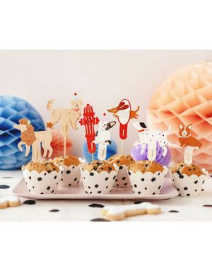 7 stk Kaketopper - Dogs Party