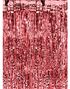 Rødt Metallisk Dørforheng 250x90 cm
