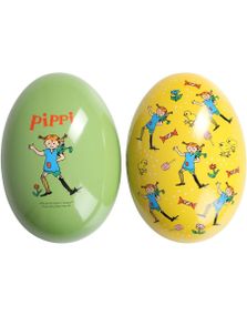 Metall Påskeegg med Pippi Motiv- 15 cm