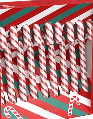 10 stk Candy Canes - Sukkertøystenger med Mintsmak 120g