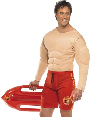 Lisensiert Baywatch Livvakt Kostyme med Muskler