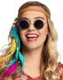 3 stk Runde Hippie Kostymebriller - Blå, Svart og Rosa 