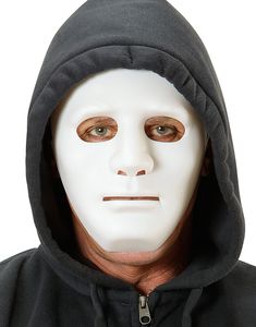 Hvit Anonym Maske i Hardplast