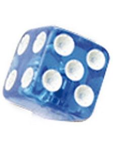 Lucky Strike Blue - 3 mm Akrylkule til 1,2 mm stang