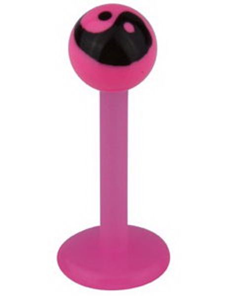 Yin Yang Labret - Pink/Black