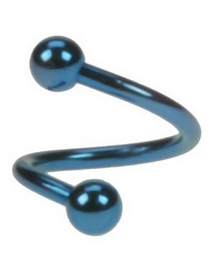 Twister - 1,2 x 8 mm Blå Øyenbrynspiercing