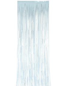 Lys Blått Strimlete Dørforheng 92x240 cm