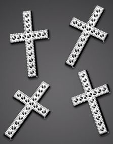 25 stk Sølvfargede Kors Charms