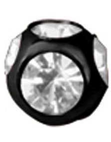 Diamond Spaceship Black/Crystal - 5 mm Stålkule til 1,6 mm stang