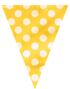 Gult Banner med Hvite Polka Dots 365 cm