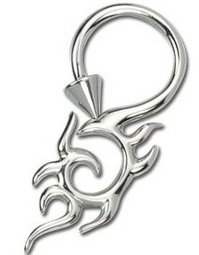 Evil Tribal BCR Piercing - 1.6 x 12 mm