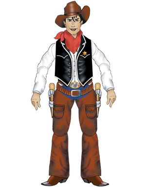 Cowboy Veggdekorasjon 140 cm