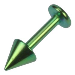Grønn Basic Labret med Spike Kule