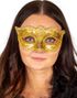 Venetian Gullfarget Øyemaske m/Glitter