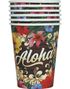 6 stk Pappkopper 240 ml - Aloha