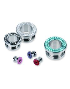 Piercing Tunnel med Rosa Stener