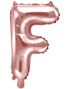 Rose Gullfarget Bokstavballonger A-Z - 35 cm 