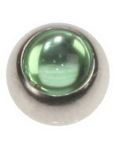 Stålkule med Grønn Perle Stein - 6 mm Kule til 1,6 mm Stang