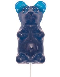 KJEMPESTOR  Gummi-Bjørn på Pinne - 227 g - Blue Raspberrry