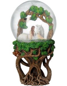 Anne Stokes Pure Heart Snowglobe - Snøkule med Enhjørning 18 cm