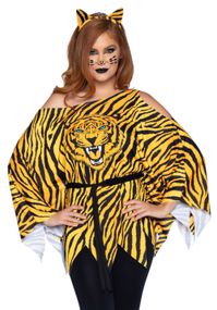 Tiger Poncho Sett til Dame - OneSize
